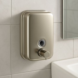 Dispenser de álcool gel-sabonete em Inox 500ml - Construinox